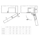 (18-32mm,16kg,103°, GC) Bản lề âm tủ 3D HAFELE 342.79.300 (màu đen)