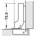 (14-22mm,SM,110º) Bản lề tủ HAFELE 315.06.751METALLA SM (315.07.114)