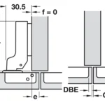 (14-22mm,SM,110º) Bản lề tủ HAFELE 315.06.751METALLA SM (315.07.114)