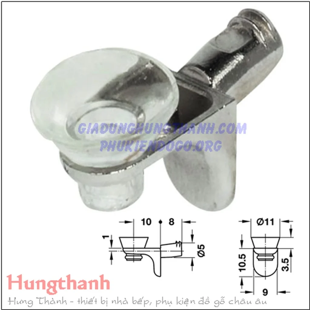 Bas đỡ kệ kính Hafele 282.24.732