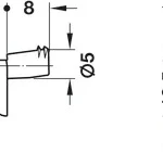 Bas đỡ kệ kính Hafele 282.24.732