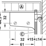 Bas treo tủ bếp Hafele 290.00.740