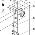Bộ Khoá trung tâm Symo Hafele cho 3 ngăn kéo 234.99.984