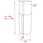(F40cm, D) Hút mùi TEKA đảo MEASTRO CC 485 treo trần  (771m3/h)