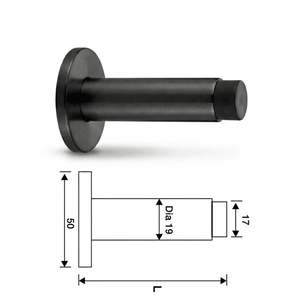 (82mm) Chặn cửa gắn tường HAFELE 937.13.533