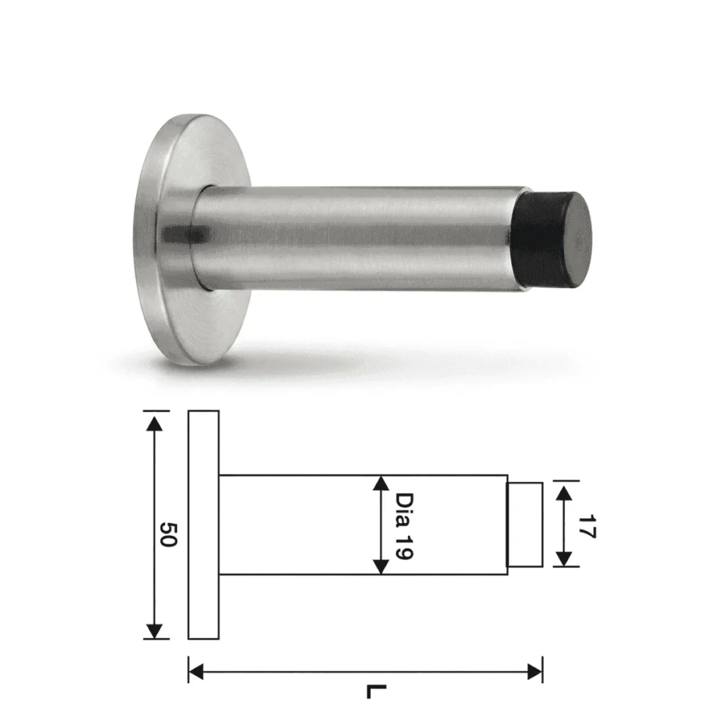 (82mm) Chặn cửa gắn tường HAFELE 937.13.530 489.70.205