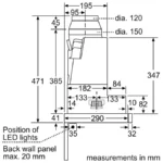 (60cm,717m3/h) Hút mùi BOSCH Series 8 DFS067K51 (rút)