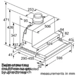 (60cm,717m3/h) Hút mùi BOSCH Series 8 DFS067K51 (rút)