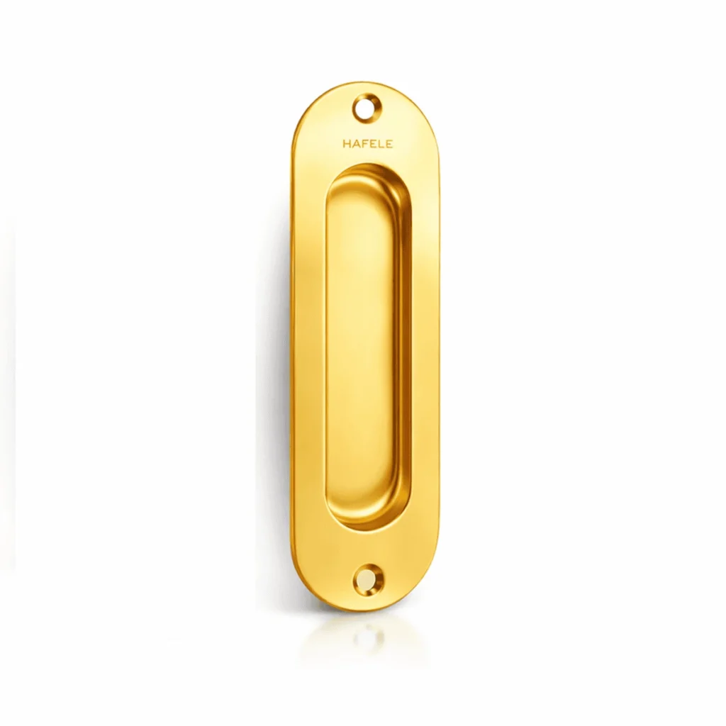 (DIY 120x42x14mm) Tay nắm âm HAFELE 489.72.101 (vàng bóng)