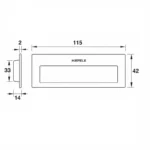 (DIY 115x42x14mm) Tay nắm âm HAFELE 489.72.135 (đen mờ)