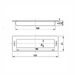(DIY 125x51x12mm) Tay nắm âm HAFELE 489.72.131 (inox mờ)