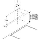 (92cm,739m3/h) Hút mùi BOSCH Series 4 DWB97DM50B (gắn tường chữ T)