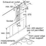 (90cm,717m3/h) Hút mùi BOSCH kính thằng gắn tường Series 8 DWF97RV60B (717m3/h)