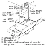 (90cm,714m3/h) Hút mùi BOSCH Series 6 DWK97JM60 (kính nghiêng)