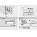 (Ngắn) Đế nêm nhấn mở Blum 956.1201 3913370 2988448 8711715 (TIP-ON)