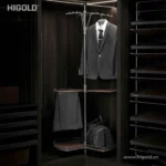 Khung treo quần áo góc tủ, HiGold Series A (Nâu)