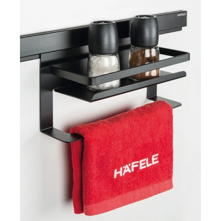 Giá đa dụng treo tường bếp Hafele 523.00.340 đen mờ