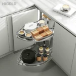 (420mm) Giá góc hình lá HiGold Diamond, mạ Chrome (Trái, Phải)