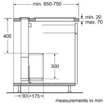 (85cm,750m3/h) Hút mùi BOSCH Series 8 DDD97BM60B (lắp âm bàn)