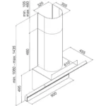 (90cm,722m3/h) Hút mùi HAFELE HH-WVG90A 535.82.203 (kính nghiêng)
