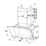 (90cm,720m3/h) Hút mùi HAFELE HH-WVS90A 533.86.003 (kính nghiêng)