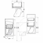 (K, 600,900mm) Rổ nâng hạ 1 khay Kesseböhmer iMove 504.68.913