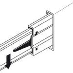 (250-600mm, Không GC, 30kg) Ray bi HAFELE không giảm chấn, mở toàn phần (Màu sáng)