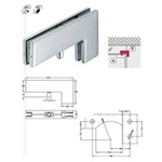 Kẹp kính trên chữ L inox mờ, HAFELE 981.50.040