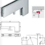 Kẹp kính trên chữ L inox bóng, HAFELE 981.00.663