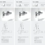 (Giảm chấn, 105độ) Bản lề inox304 HiGold series N 813524 813525 813526