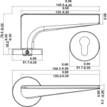 (SET C) Bộ tay nắm gạt HAFELE 499.63.619 499.63.623 (Đồng bóng)