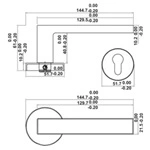 (SET E) Bộ tay nắm gạt HAFELE 499.63.634 499.63.638 (Xám ghi)