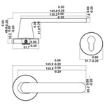 (SET B) Bộ tay nắm gạt HAFELE 499.63.610 499.63.614 (Xám ghi)