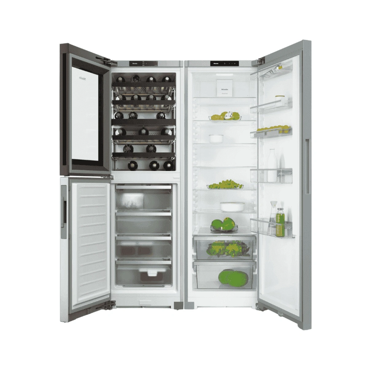 Tủ lạnh MIELE SBS, KWNS 4784 DE & KS 4383 DD (677L)