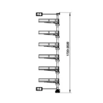 (X600,H1720-2020) Phụ kiện tủ cao HAFELE  595.82.805 KOSMO KARA VARIO