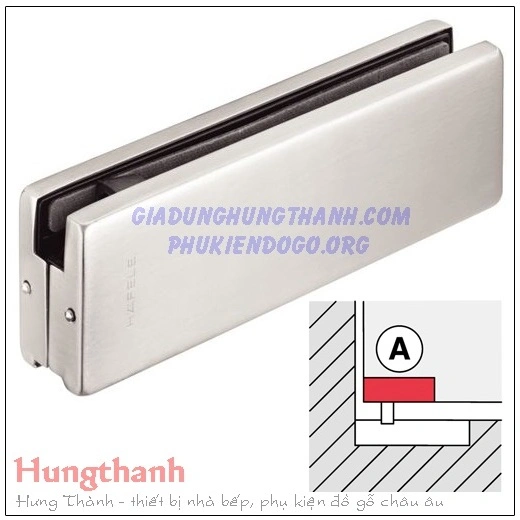Kẹp kính dưới Hafele inox bóng 981.00.001