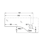 Kẹp kính dưới Hafele inox mờ 981.00.000