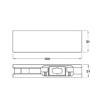 Kẹp kính dưới Hafele inox mờ 981.00.000