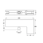 Kẹp kính hình chữ L Hafele inox bóng 981.00.031