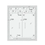 Kẹp kính hình chữ L Hafele inox bóng 981.00.031
