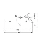 Kẹp kính trên Hafele inox bóng 981.00.011