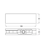 Kẹp kính trên Hafele inox bóng 981.00.011
