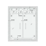 Kẹp kính trên Hafele inox bóng 981.00.011