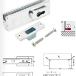 Khóa kẹp chân kính inox bóng, HAFELE 981.00.660