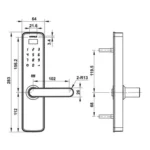 Khóa điện tử thẻ từ – mã số Hafele DL7000 màu đen mờ 912.20.314 (+pin)
