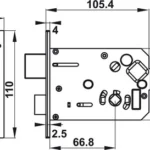(120mm) Khoá điện tử thẻ từ HAFELE EL7200-TCS 912.05.714 (Đen)