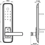 (120mm, Chống cháy) Khoá điện tử vân tay HAFELE EL7800-TCS 912.05.763 (đen)