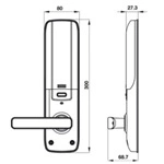 (120mm, Chống cháy) Khoá điện tử vân tay HAFELE EL7800-TCS 912.05.763 (đen)