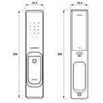 (120mm) Khoá điện tử vân ta HAFELE PP8100 912.20.287 (Màu vàng đồng)