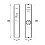 (120mm) Khoá điện tử vân tay HAFELE PP900 912.05.691 (Màu đen)